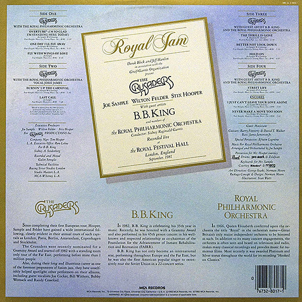 The Crusaders With B.B. King And Royal Philharmonic Orchestra : Royal Jam (2xLP, Album, Pin)