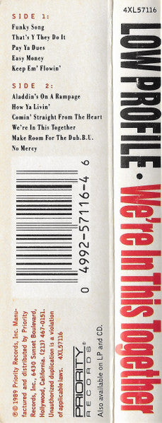 Low Profile Featuring WC And DJ Aladdin : We're In This Together (Cass, Album)