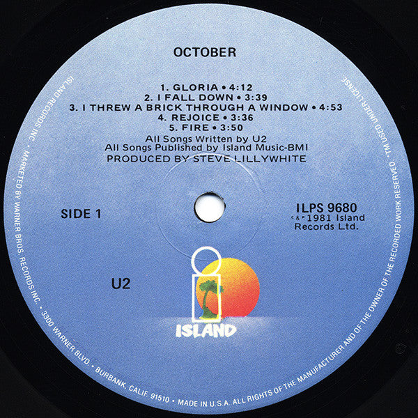 U2 : October (LP, Album, All)