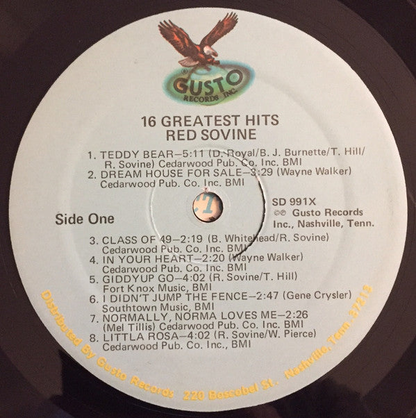 Red Sovine : Red Sovine's 16 Greatest Hits (LP, Comp)