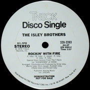 The Isley Brothers : Rockin' With Fire / I Wanna Be With You (12", Promo)