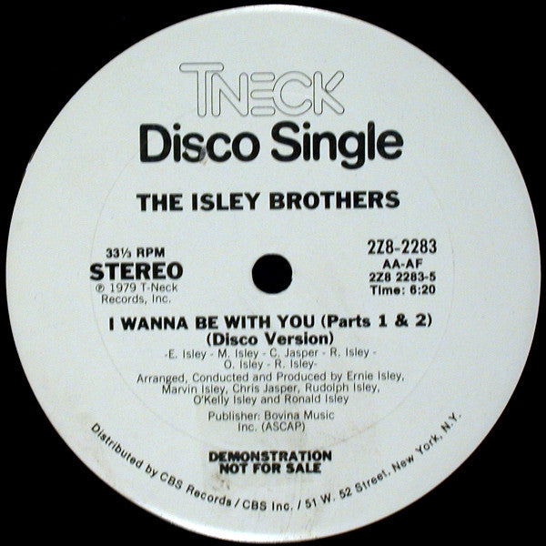 The Isley Brothers : Rockin' With Fire / I Wanna Be With You (12", Promo)