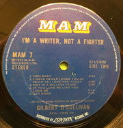 Gilbert O'Sullivan : I'm A Writer, Not A Fighter (LP, Album, Ter)