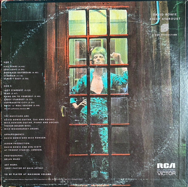 David Bowie : The Rise And Fall Of Ziggy Stardust And The Spiders From Mars (LP, Album, RE, Ind)