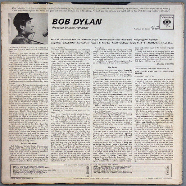 Bob Dylan : Bob Dylan (LP, Album, Mono, RP, Pit)