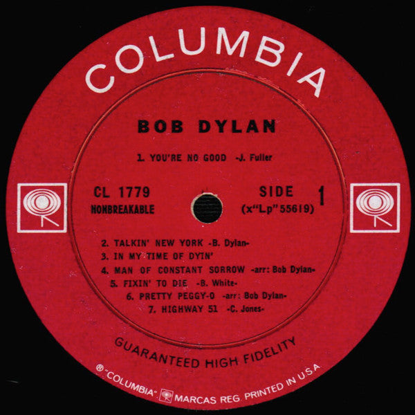 Bob Dylan : Bob Dylan (LP, Album, Mono, RP, Pit)