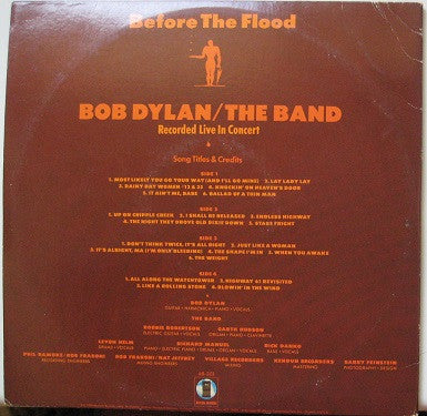 Bob Dylan / The Band : Before The Flood (2xLP, Album, Hol)