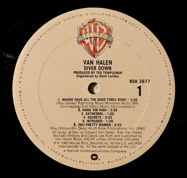 Van Halen : Diver Down (LP, Album, Club, Car)