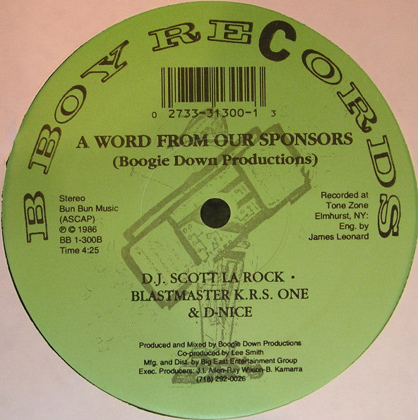 Boogie Down Productions : The Bridge Is Over  (12", RP)