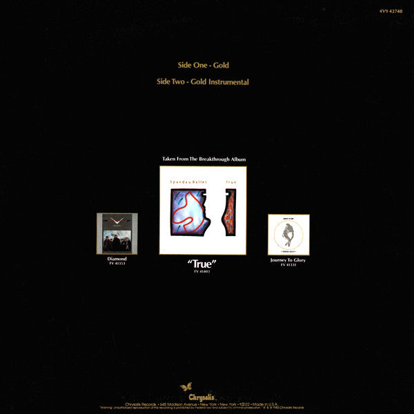 Spandau Ballet : Gold (Special Extended Remix) (12")