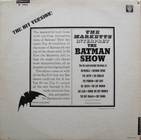 The Marketts : The Batman Theme Played By The Marketts (LP, Album, Mono)
