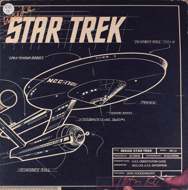 Gene Roddenberry : Inside Star Trek (LP, Album, Pit)