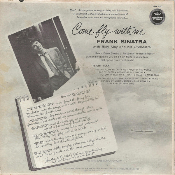 Frank Sinatra : Come Fly With Me (LP, Album, Scr)