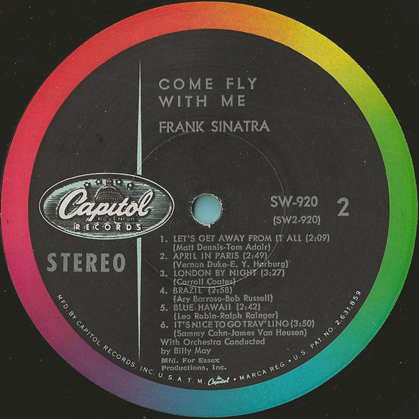 Frank Sinatra : Come Fly With Me (LP, Album, Scr)