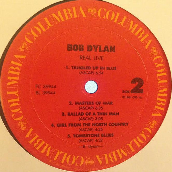 Bob Dylan : Real Live (LP, Album, Pit)