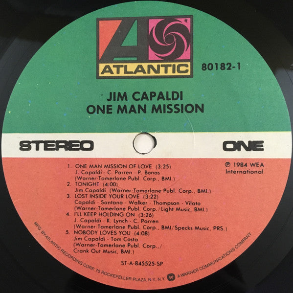 Jim Capaldi : One Man Mission (LP, Album, Spe)