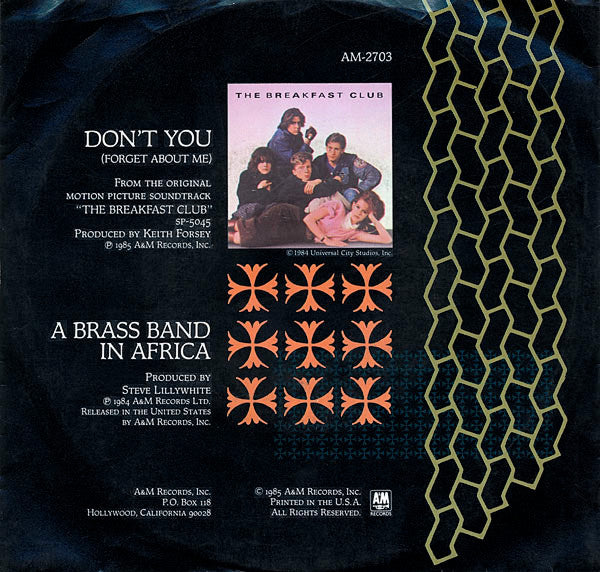 Simple Minds : Don't You (Forget About Me) (7", Single, Bre)