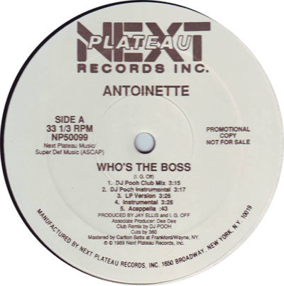 Antoinette : Who's The Boss (12", Promo)