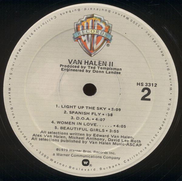 Van Halen : Van Halen II (LP, Album, Mon)
