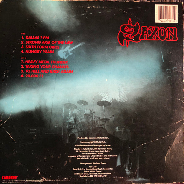 Saxon : Strong Arm Of The Law (LP, Album, RE, Pit)