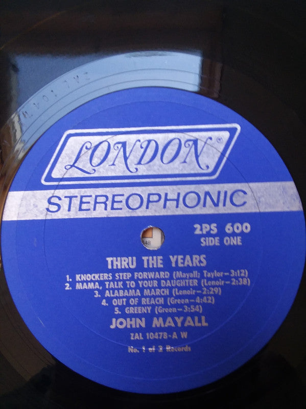 John Mayall : Thru The Years (2xLP, Comp)