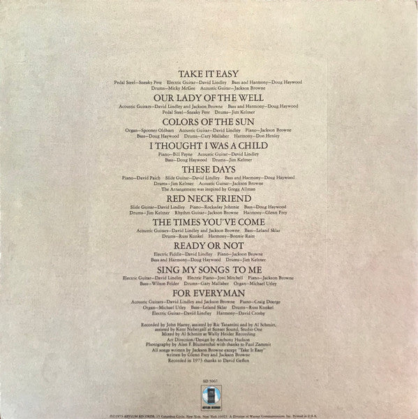 Jackson Browne : For Everyman (LP, Album, RP, AR,)