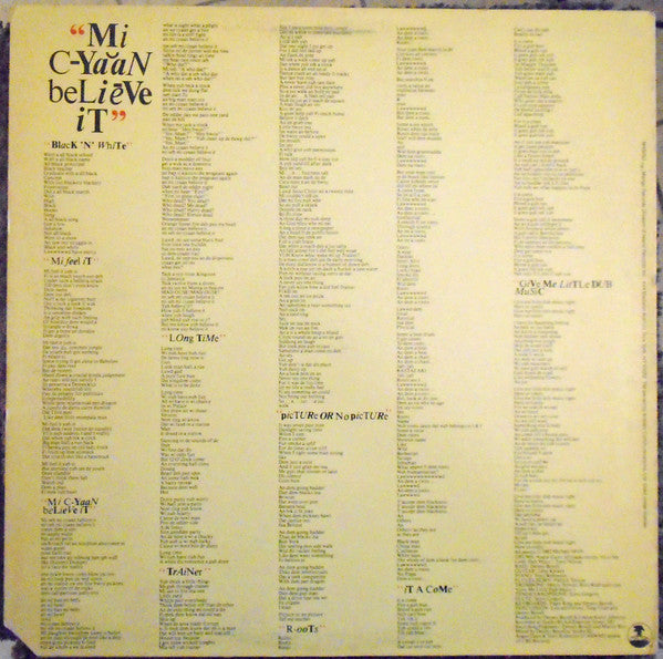 Michael Smith (6) : Mi Cyaan Believe It (LP, Album)