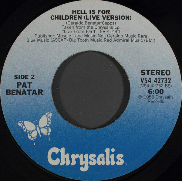 Pat Benatar : Love Is A Battlefield (7", Single, Styrene, Pit)