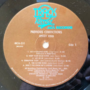 Speedy Keen* : Previous Convictions (LP, Album, Pin)
