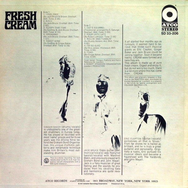 Cream (2) : Fresh Cream (LP, Album, Ter)