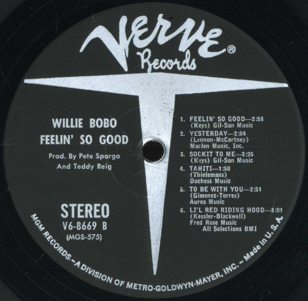 Willie Bobo : Feelin' So Good (LP, Album, MGM)