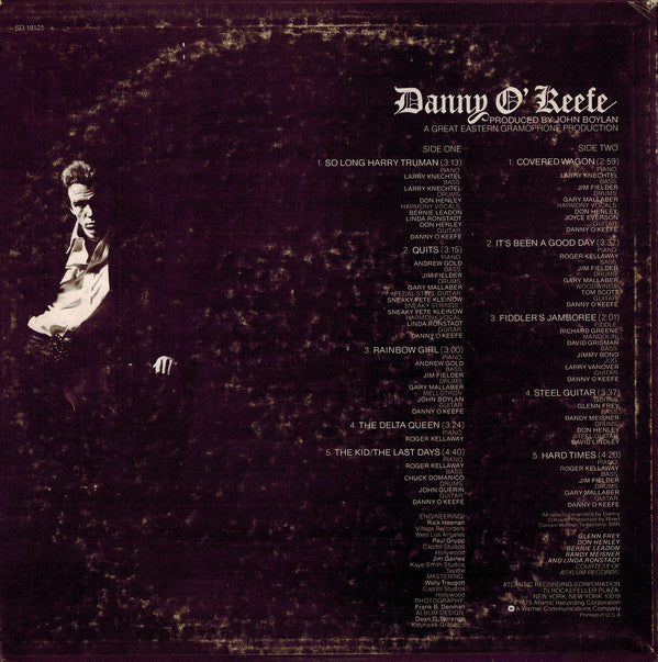 Danny O'Keefe : So Long Harry Truman (LP, Album, PR )