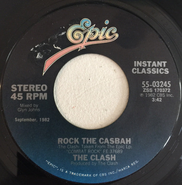 The Clash : Rock The Casbah (7", Single, RE)