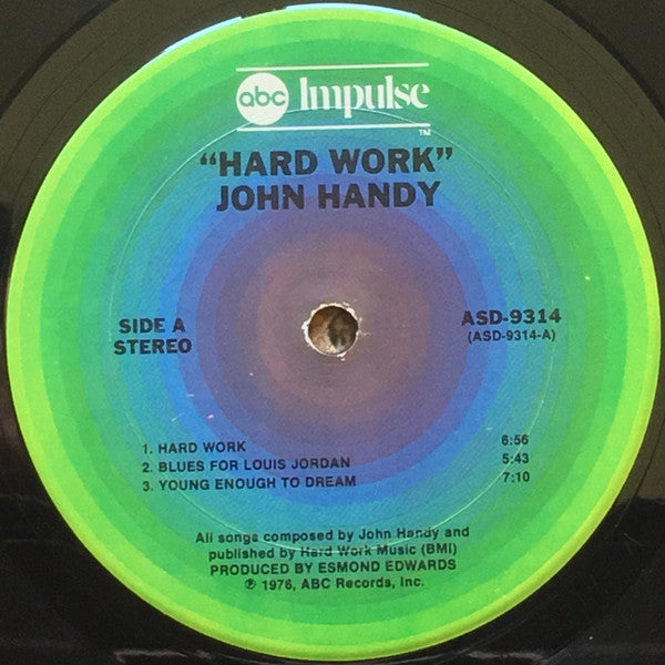 John Handy : Hard Work (LP, Album, San)