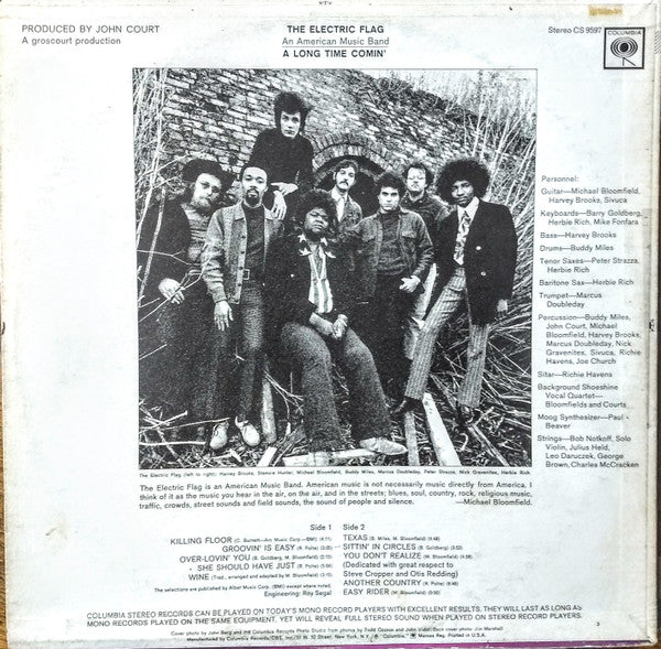 The Electric Flag : A Long Time Comin' (LP, Album, RP, Ter)