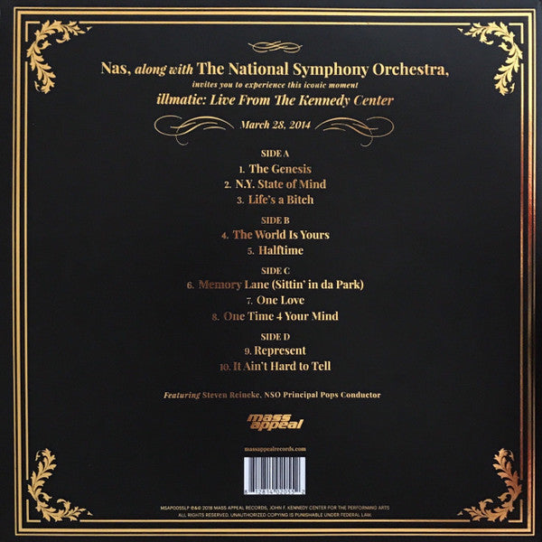 Nas With National Symphony Orchestra : Illmatic (Live From The Kennedy Center) (2xLP, Album, RSD, Ltd, Gol)
