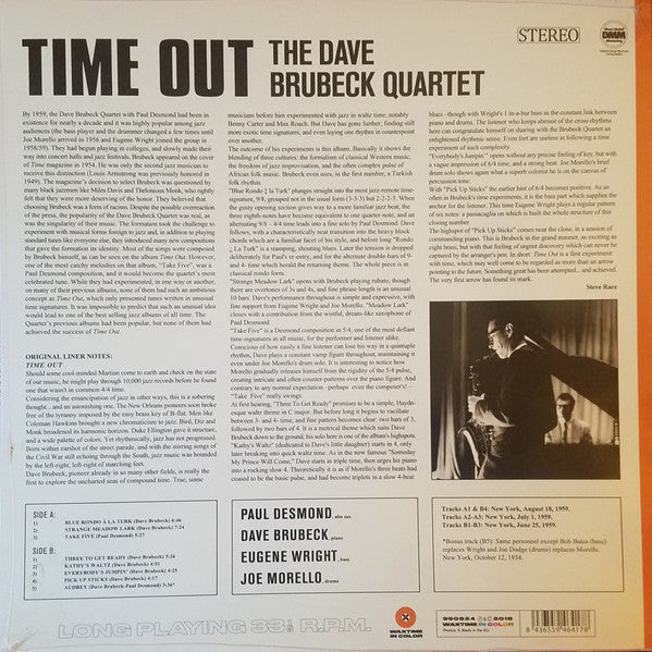 The Dave Brubeck Quartet : Time Out (LP, Album, Ltd, 180)