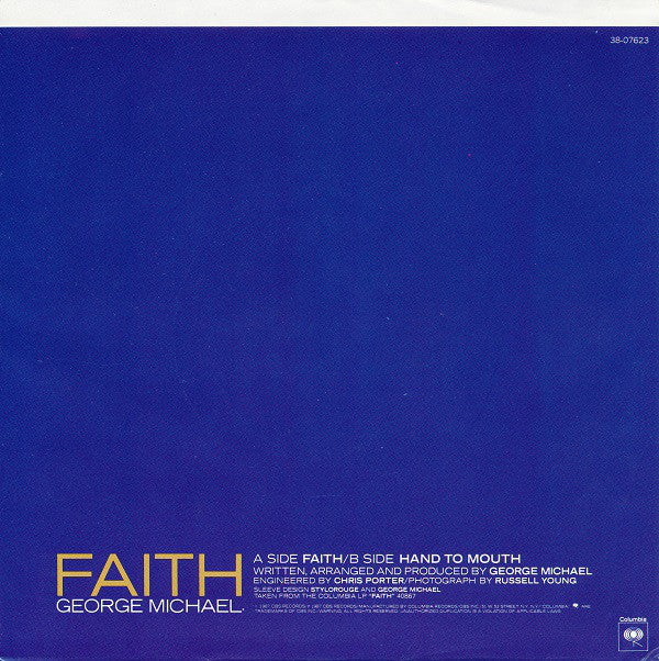 George Michael : Faith (7", Single, Styrene, Car)