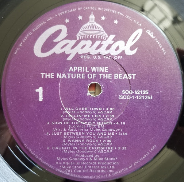 April Wine : The Nature Of The Beast (LP, Album, Los)