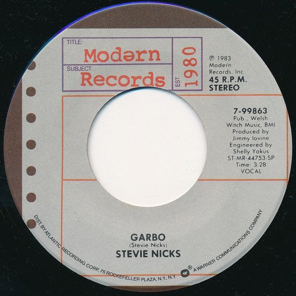 Stevie Nicks : Stand Back (7", Single, SP )
