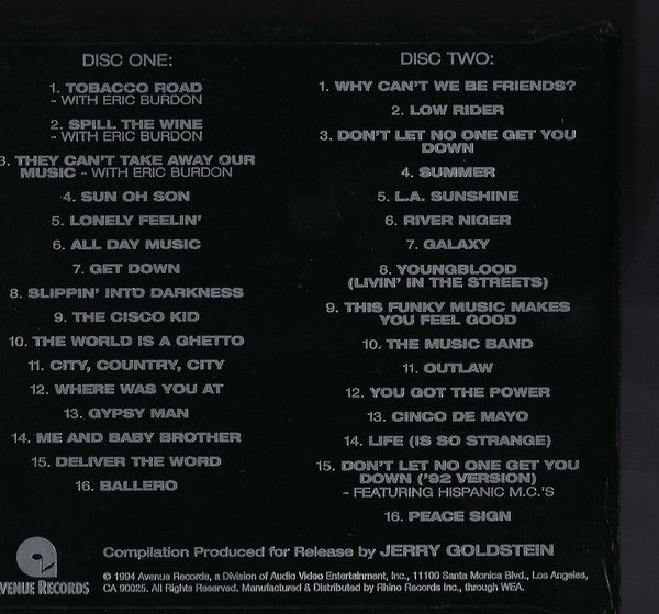 War : Anthology (2xCD, Comp, Club, Sli)