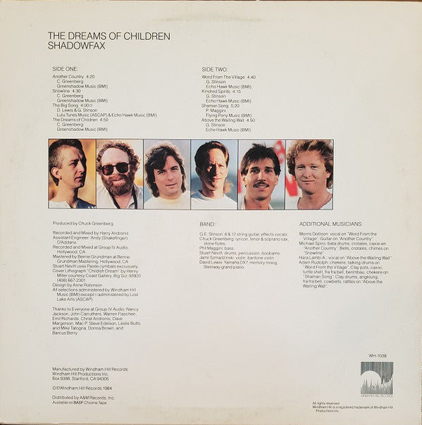 Shadowfax : The Dreams Of Children (LP, Album, Ele)