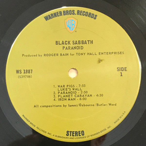 Black Sabbath : Paranoid (LP, Album, Gat)