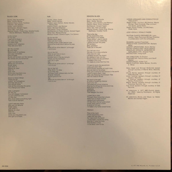 Steely Dan : Aja (LP, Album, Club, RE, CRC)