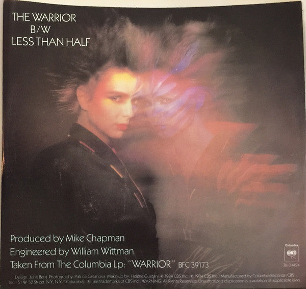 Scandal (4) Featuring Patty Smyth : The Warrior (7", Single, Styrene, Pit)