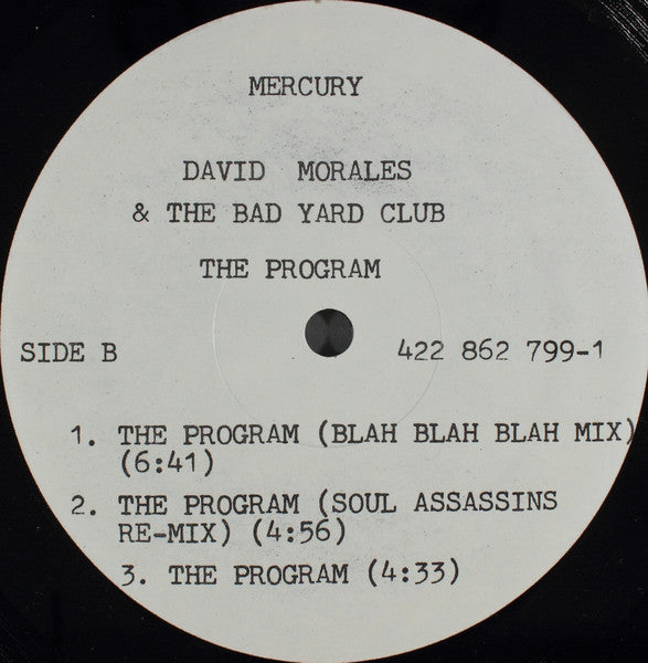 David Morales & The Bad Yard Club : The Program (12", Promo)