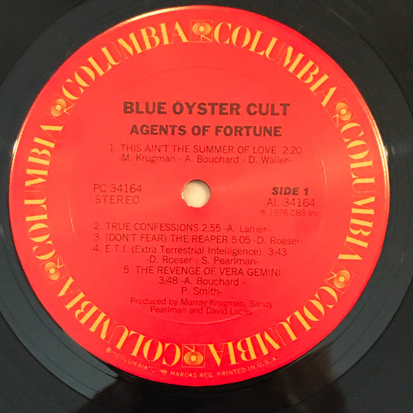 Blue Öyster Cult : Agents Of Fortune (LP, Album, San)