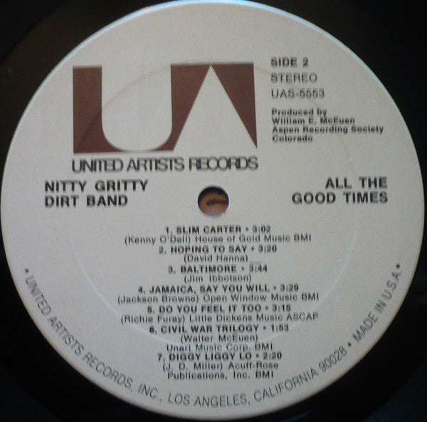 Nitty Gritty Dirt Band : All The Good Times (LP, Album, Ter)