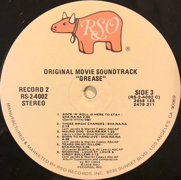 Various : Grease (The Original Soundtrack From The Motion Picture) (2xLP, Album, Glo)