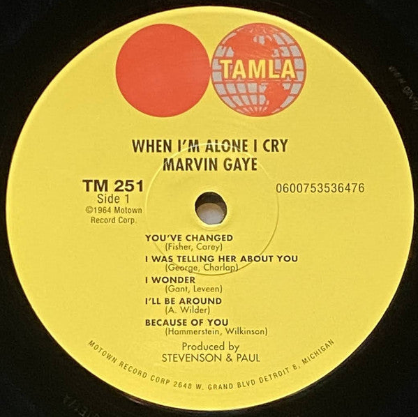 Marvin Gaye : When I'm Alone I Cry (LP, Album, RE)